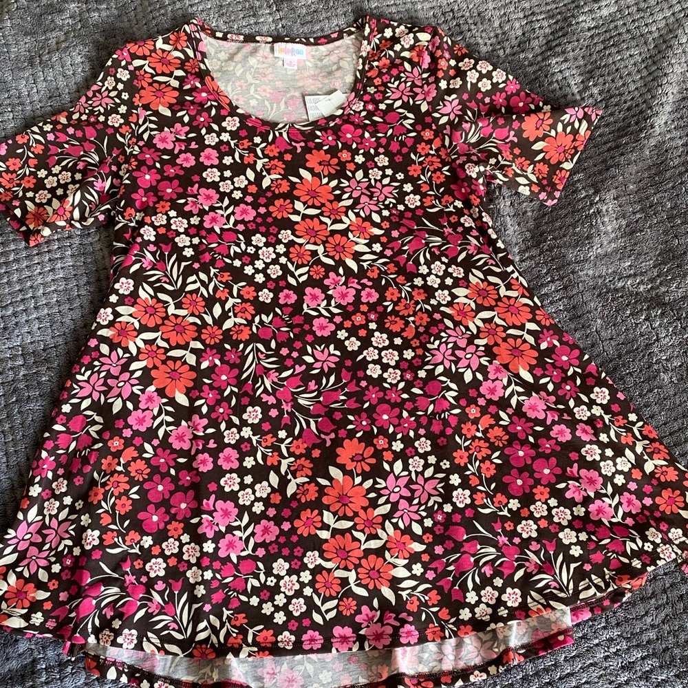 LLR Classic T with pink and Orange floral